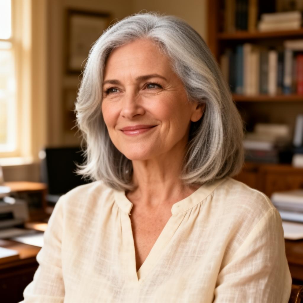 Debi, founder of AI For Midlife, smiling